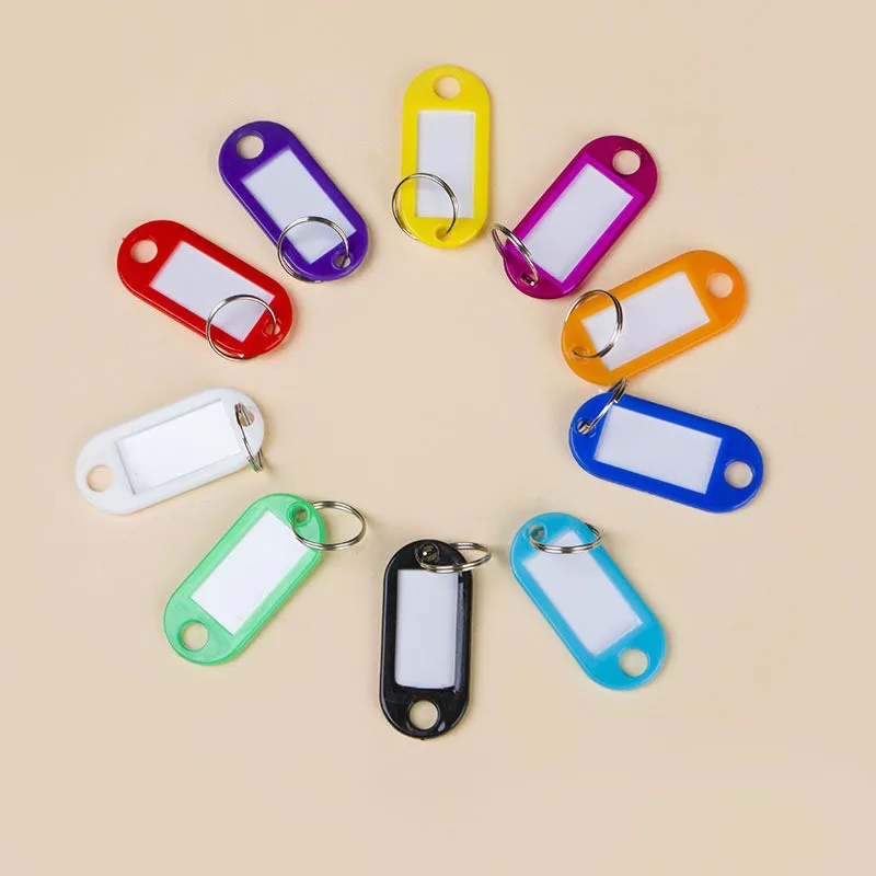 67 pcs Travel Bag Tags, Blank Writable Surface, suitable for Hotel Room Number Tags, Random Color Assortment