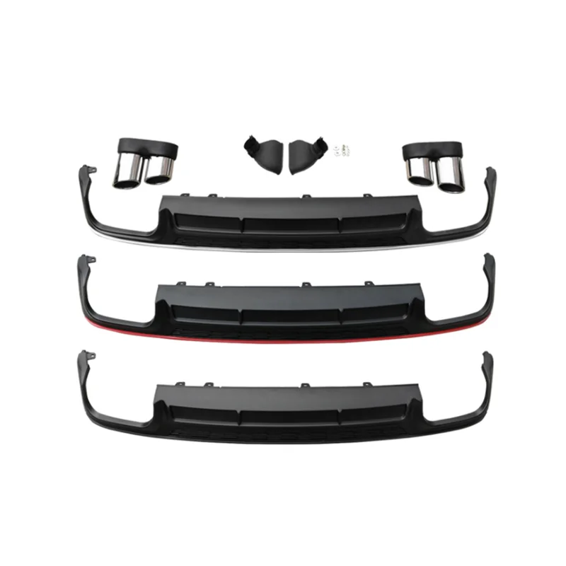 

Auto Rear Bumper Lip Car Diffuser For Audi A6 2019 2020 2021 2022 upgrade S6 Style Diffuse with Pipe Tip