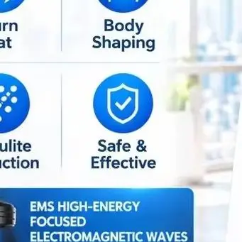 MYOslim Portable Body Sculpting Machine EMS Electric Muscle Stimulator RF Weight Loss Fat Removal Electromagnetic Device for Hom
