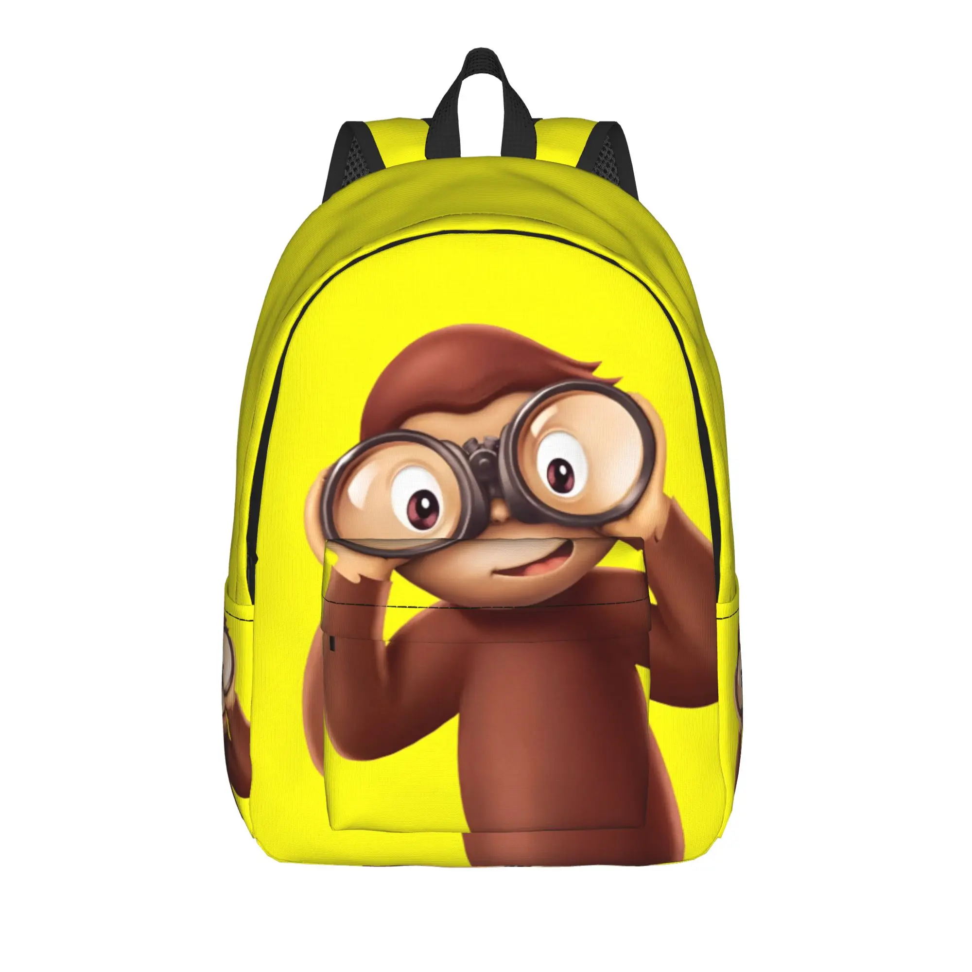 Curious Monkey Georges Cartoon Backpack for Men Women Cool Student Work Daypack TV Series Laptop Computer Canvas Bags Sports