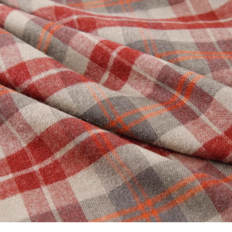 

Retro checkered woolen polyester fabric for suits, waistcoats, trousers, skirts, design diy fabric