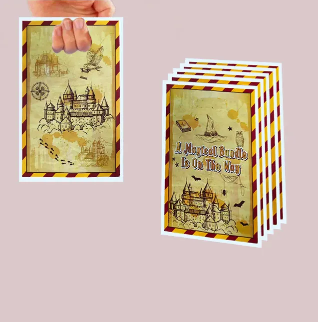 Lot de 20/40 chapeaux de sorcière, châteaux, hiboux, lettrage « Un ensemble magique est en route », idéal pour les sacs cadeaux d'anniversaire et de fêtes, fournitures pour événements et fêtes, sacs de cadeaux pour invités. Petits sacs cadeaux, sacs pour cadeaux de retour et sacs cadeaux adaptés aux anniversaires, fêtes, jeux, célébrations et autres occasions.
