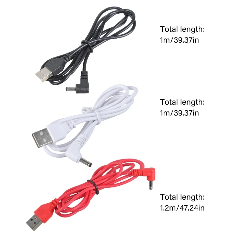 90 Degree Angled USB Charging Cable 3.5mm Outlet For Routers Security Cameras Dense Space Installation K1KF