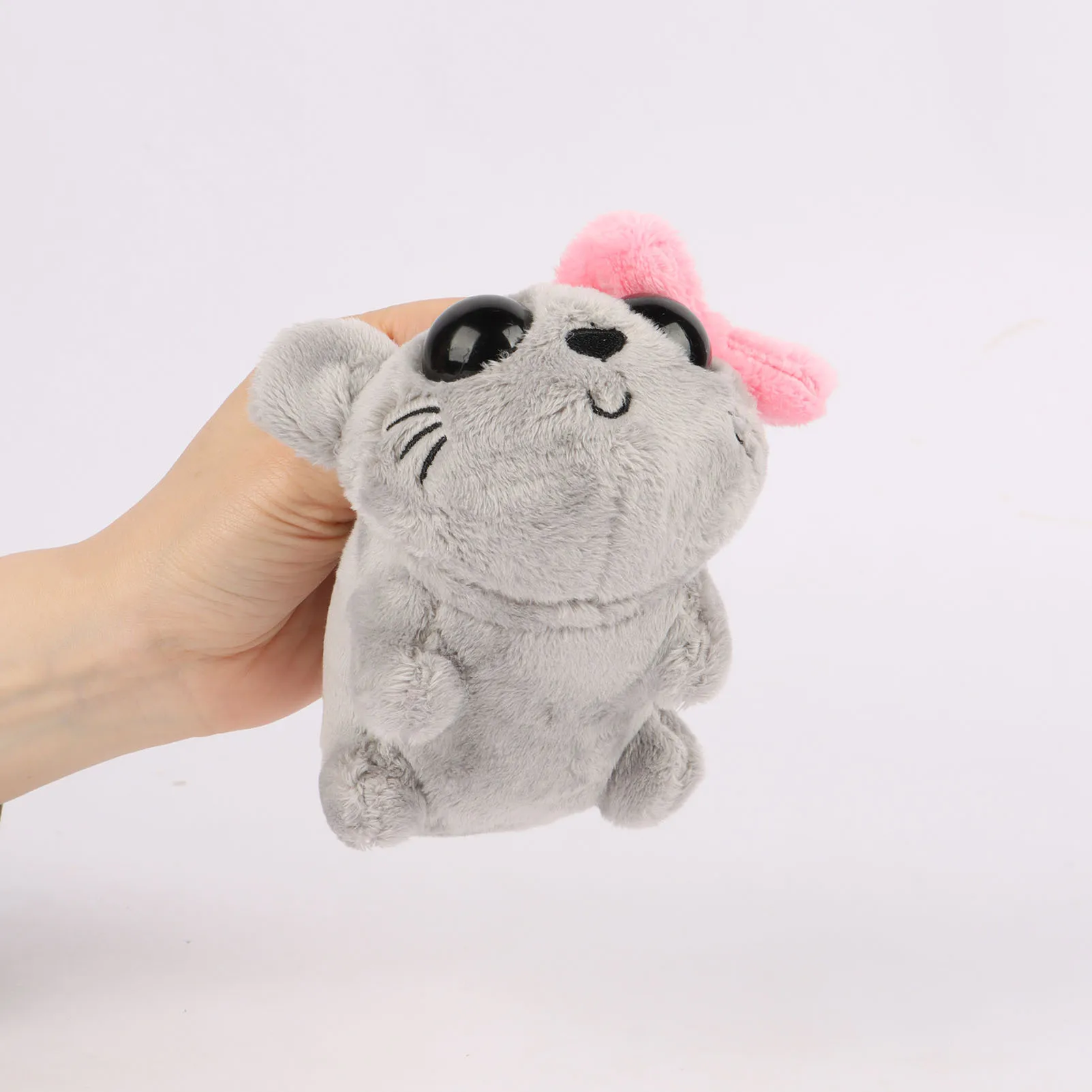 15 سنتيمتر رمادي كبير العين الهامستر ألعاب من القطيفة القوس الهامستر أفخم دمية لينة محشوة ألعاب حيوانات لطيف بلوشي الاطفال هدايا عيد الهالوين