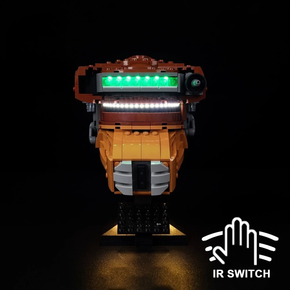 LED-Beleuchtungsset passend für LEGO Star Princess Leia (Boushh) Helm 75351 (ohne Bausteine)