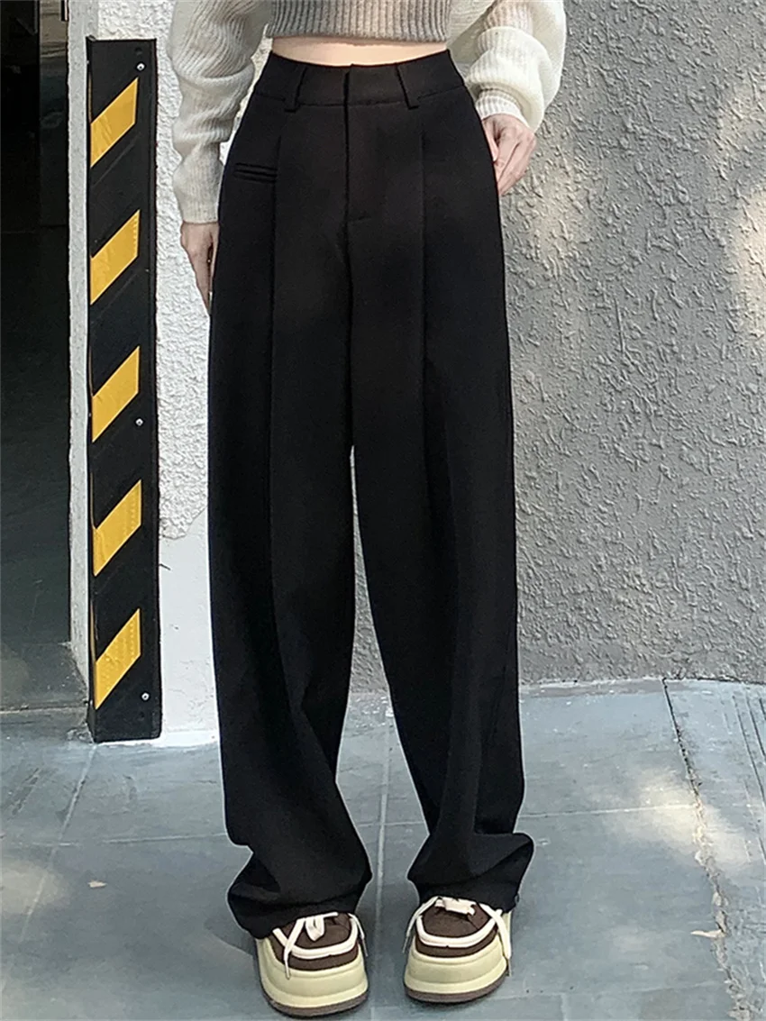 

PLAMTEE 2023 All Match Trousers Women New Pockets Casual Summer Mujer Normcore Solid Chic Slim New High Waist Streetwear Pants