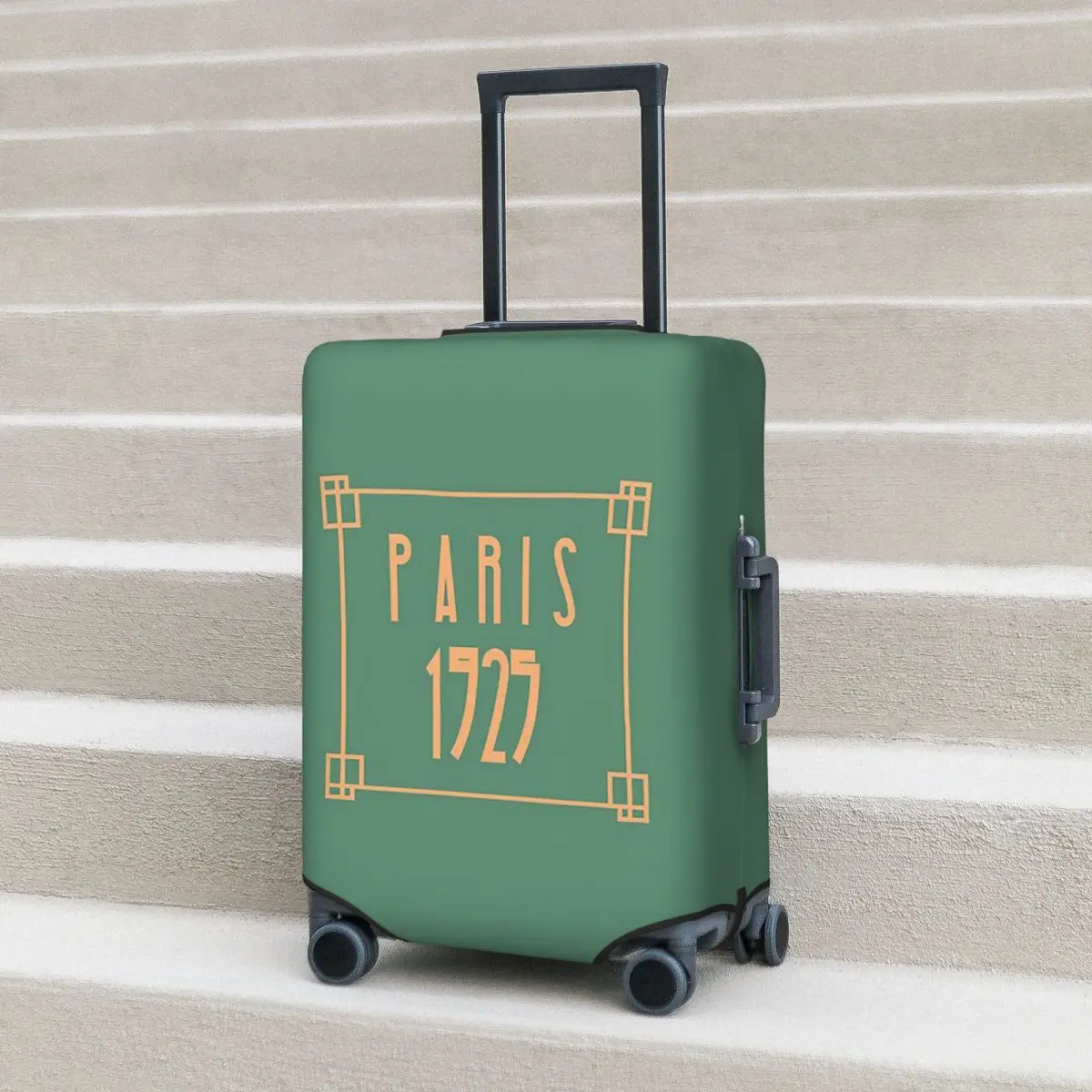 تصميم آرت ديكو باللون الأخضر غطاء حماية مرن لرحلة الأمتعة يغطي لمدة 18-32 بوصة