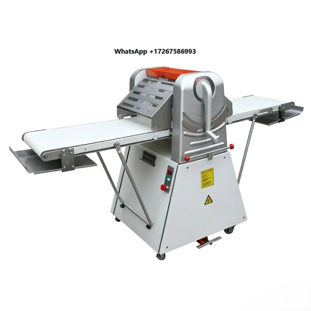 Commercial Floor Type Dough Sheeter 420mm Conveyor Belt Reversible Dough Laminator for Bakery