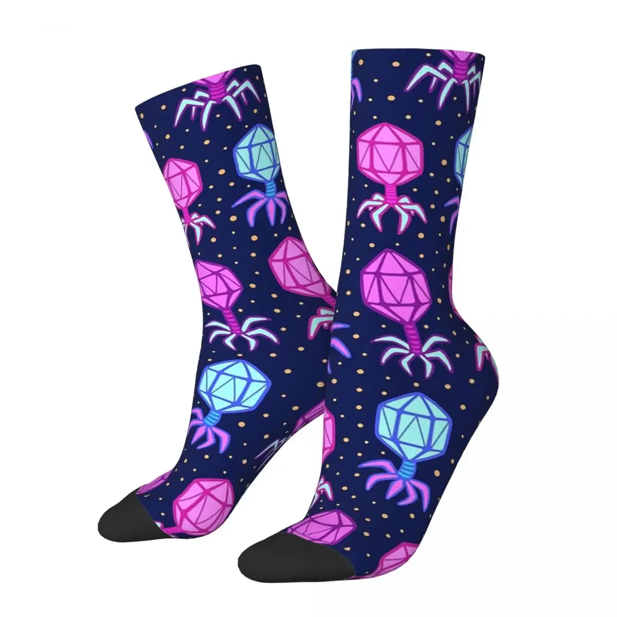 Bacteriophage Socks Harajuku Sweat Absorbing Stockings All Season Long Socks Accessories for Man's Woman's Gifts