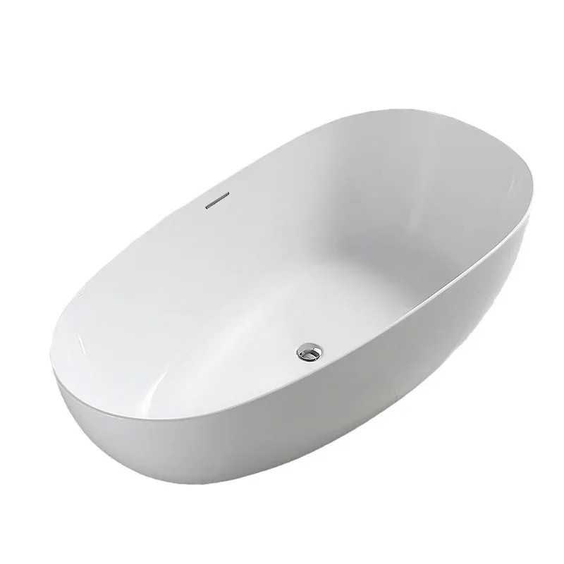 

Acrylic bathtub household small apartment independent thin edge goose egg shaped Internet celebrity bathtub