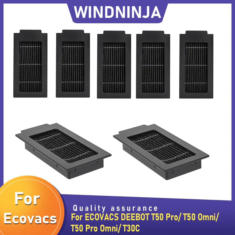 مرشحات HEPA ل ECOVACS DEEBOT T50 Pro/ T50 Omni/ T50 Pro Omni/ T30C روبوت فراغ مرشحات الملحقات استبدال أجزاء