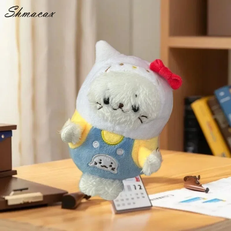 

1/2 PCS Adorable Sanrio Anime Seal-Shaped Hello Kitty Stuffed Toy Keychain; Cute Backpack Decorations and Girly Gifts