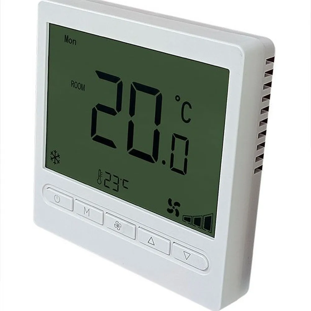 Seamless Management LCD Thermostat Accurate Temperature Control Intuitive LCD Display for versatile Compatibility White