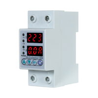 63A 220V Din Rail Adjustable Over Voltage and Under Voltage Protective Device Protector Relay Over Current Protection