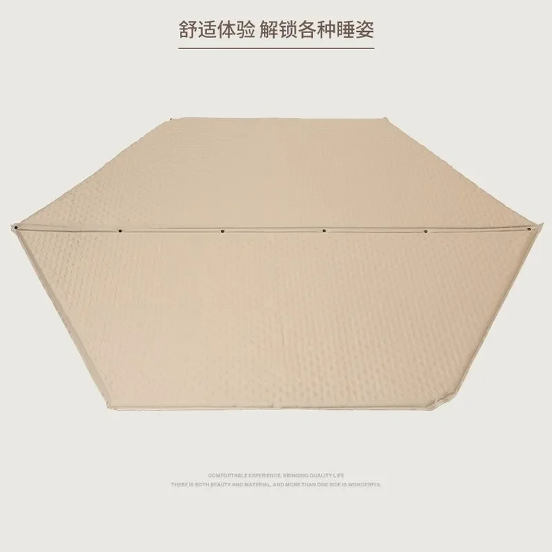 Automatic Inflatable Camping Tent Thickened Cotton Hexagonal Outdoor Shelter With Moisture Proof Sleeping Mattress Field Gear