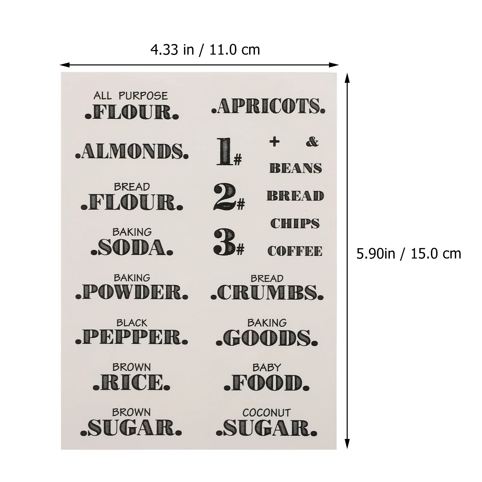 Auto-adesivo Kitchen Food Organizer Labels, Classificados PVC Adesivos, Adesivos simples, Data Mark, Inglês Record, Moda, 6 pcs