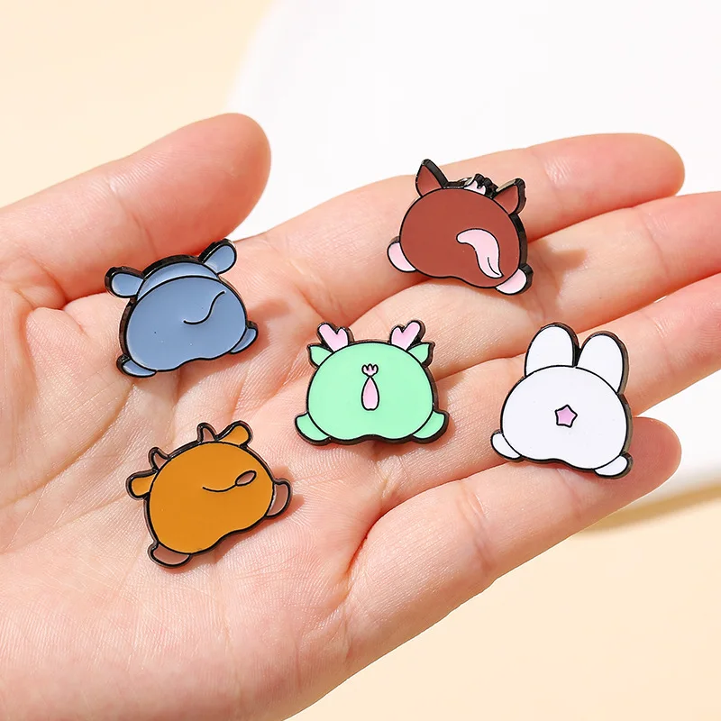 Металлический-значок-с-маленьким-животным-мультяшная-брошь-значок-с-милым-животным-забавный