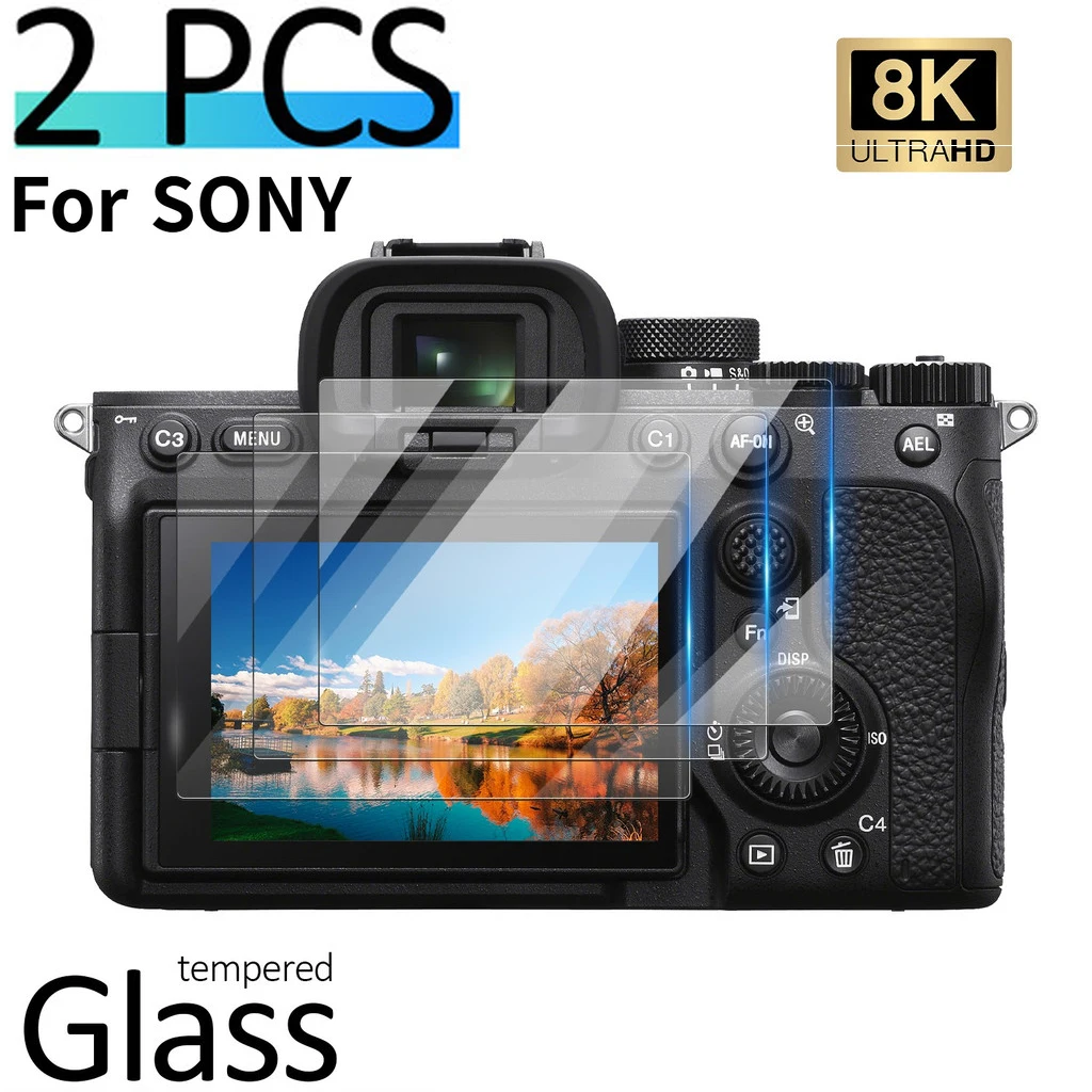 2PCS Camera Tempered Glass For Sony Alpha ZV1 A9 A7RV A7R5 A7IV A7M5/M4/M3/M2 V A7III II A7R2 RX100 M6 M7 Screen Protector Film