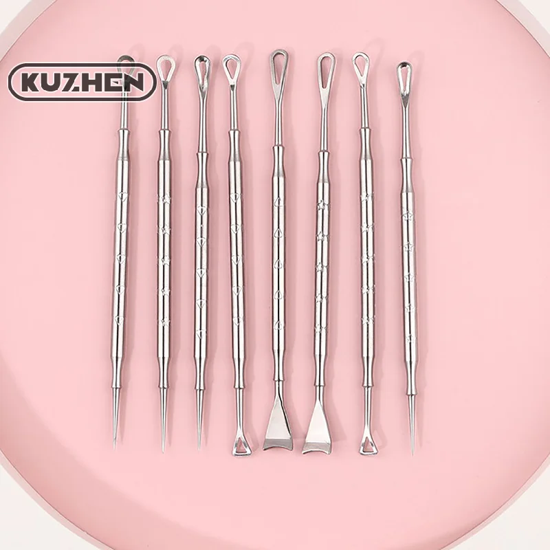 Black Dot Pimple Blackhead Remover Tool Needles For Squeezing Acne Tools Spoon For Face Cleaning Comedone Extractor Pore Cleaner