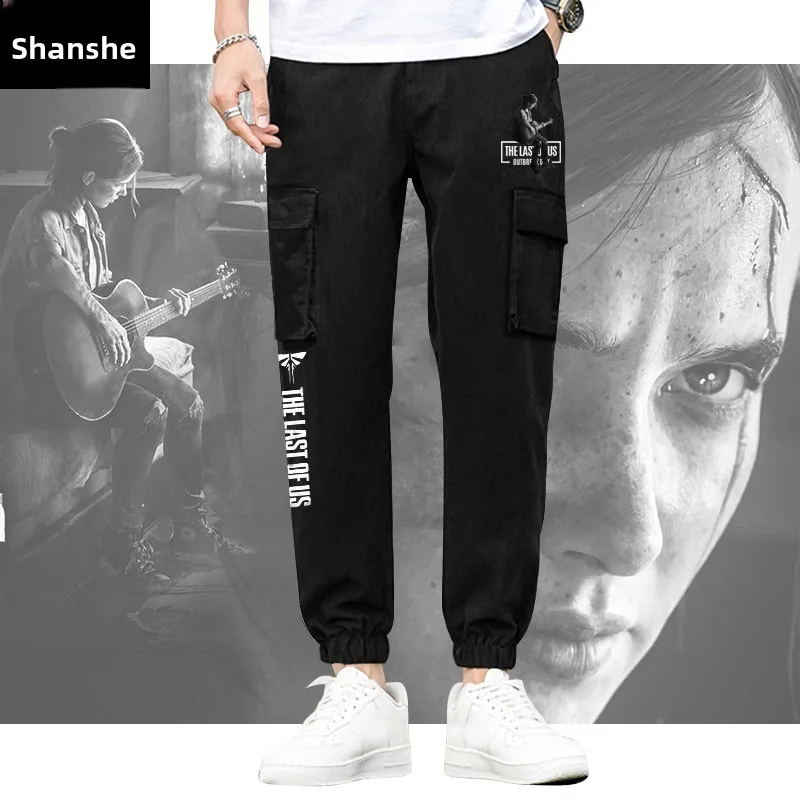 

Последние из нас, часть 2, брюки для рабочей одежды Ellie, повседневные спортивные брюки свободного кроя, хлопок, с геометрическим узором, средняя талия, молодежные