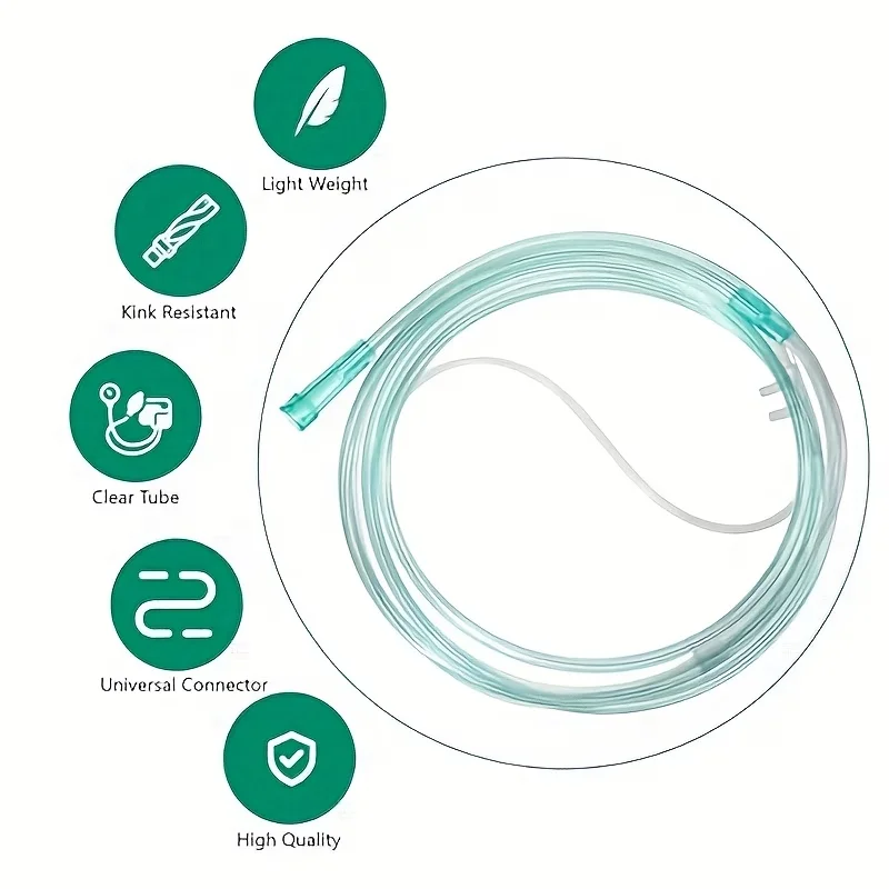 

Pvc Nasal Oxygen Cannula Tube for Oxygen Inhalation Nasal Cannula Double Stuffy Nose Tubing 1.5M
