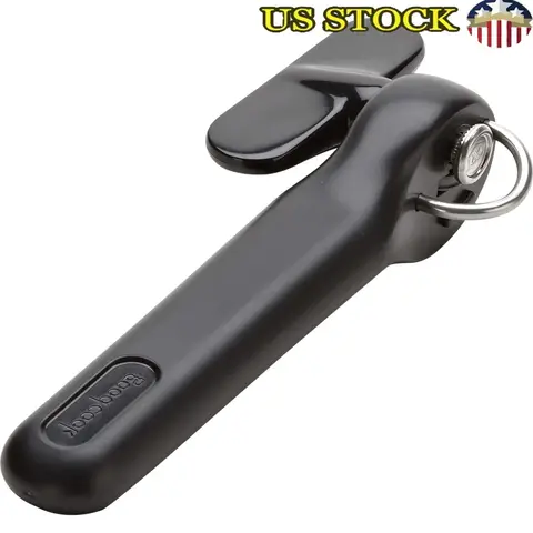 Safe-Cut Manual Can Opener Smooth Edge Design Easy Use Eliminates Cross-Contamination Bottle Opener Compact Kitchen Tool Easy