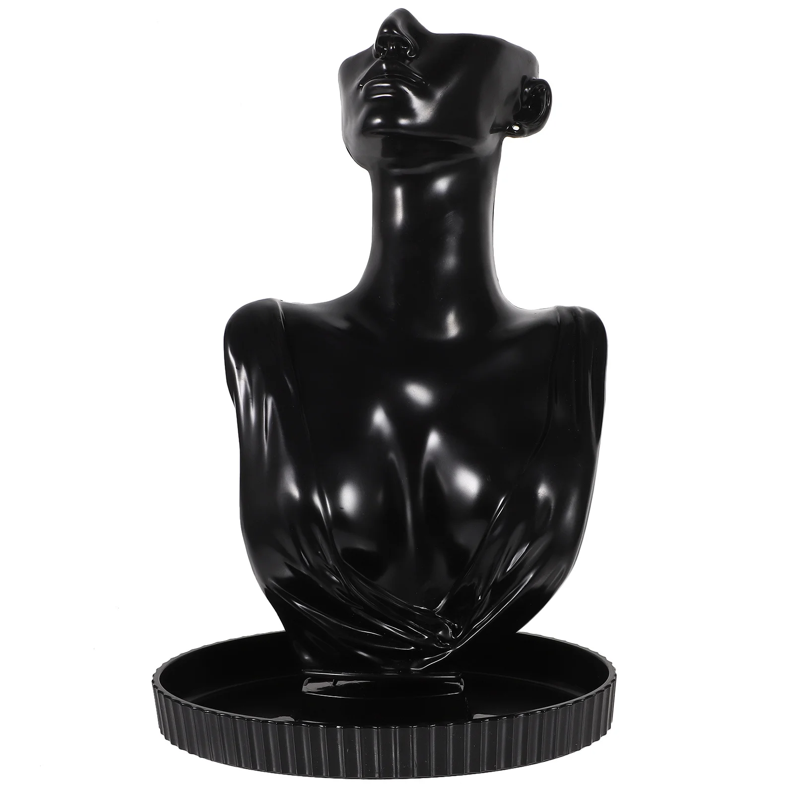 

1pc Jewelry Display Stand Mannequin Design Earrings Necklace Holder Desktop Organizer Tabletop Jewelry Rack Storage Stand