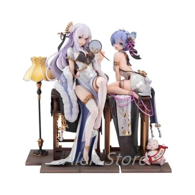 

Re Life A Different World From Zero Anime Figure Emilia Rem Kawaii Cute Lolita Figurine PVC Collection Statue Model Decora Gift