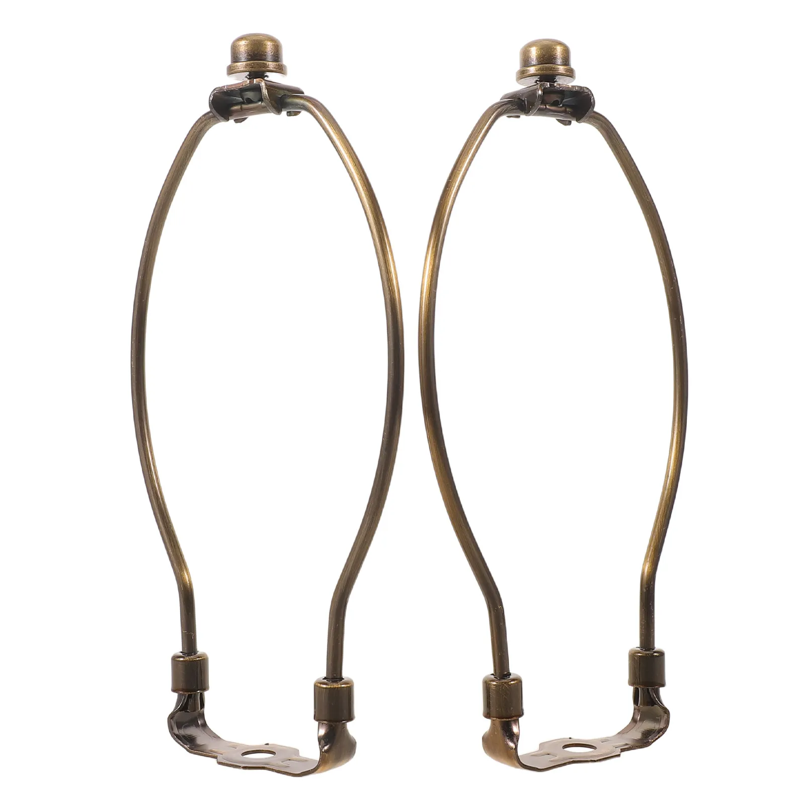 2Pcs Lamp Harp 8 Inch Bronze Metal Lampshade Holder Bracket Stable Horn Frame Replacement for Table Floor Lamp Shade Accessories