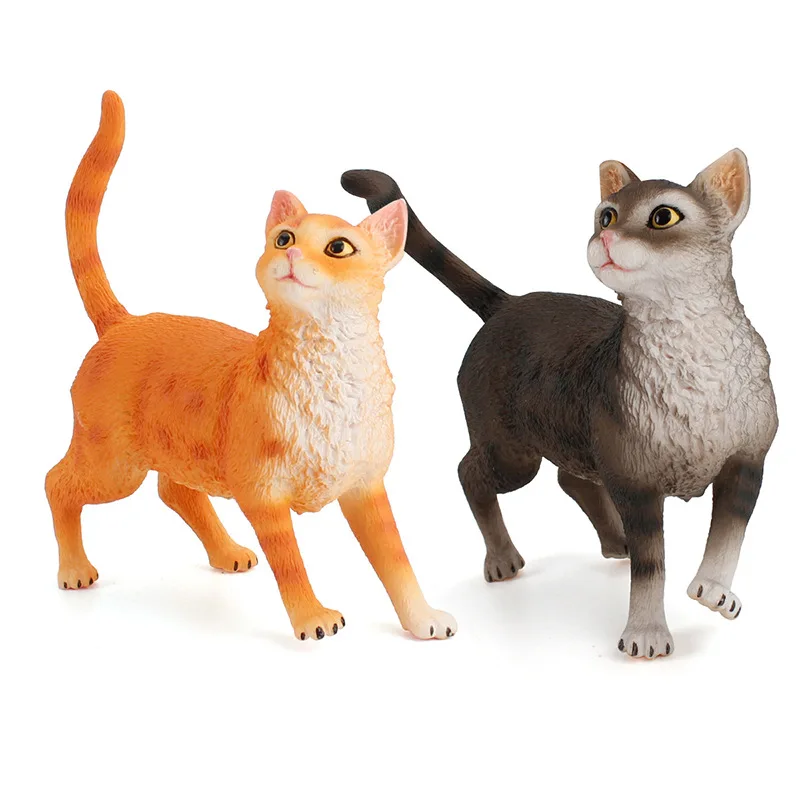 Simulation Animnal Lovely Cat Cognitive Education PVC Model Handicraft Teaching Tool Gardening Decoration Gift a5001