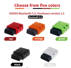 KONNWEI ELM327 V1.5 OBD2 Scanner KW902 Bluetooth-compatible Auto Scanner MINI ELM 327 OBD 2 KW902 Code Reader for Android Phone