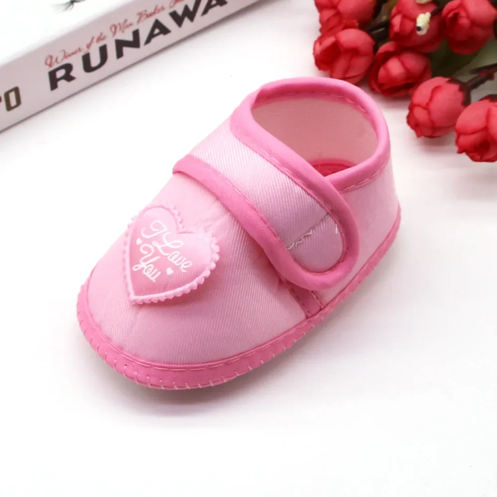 Frühling Herbst Baby Erste Wanderer Infant Baby Mädchen Jungen Anti-Slip Schuhe Herz-förmigen Neugeborenen Slipper Schuhe 0-18 monate