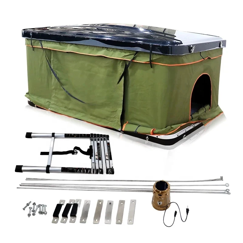 Bt Selling4x4 SUV  Tent Hard Alloy Camping 4 Person Pickup Roof Top Tent With Laddeigh Quality