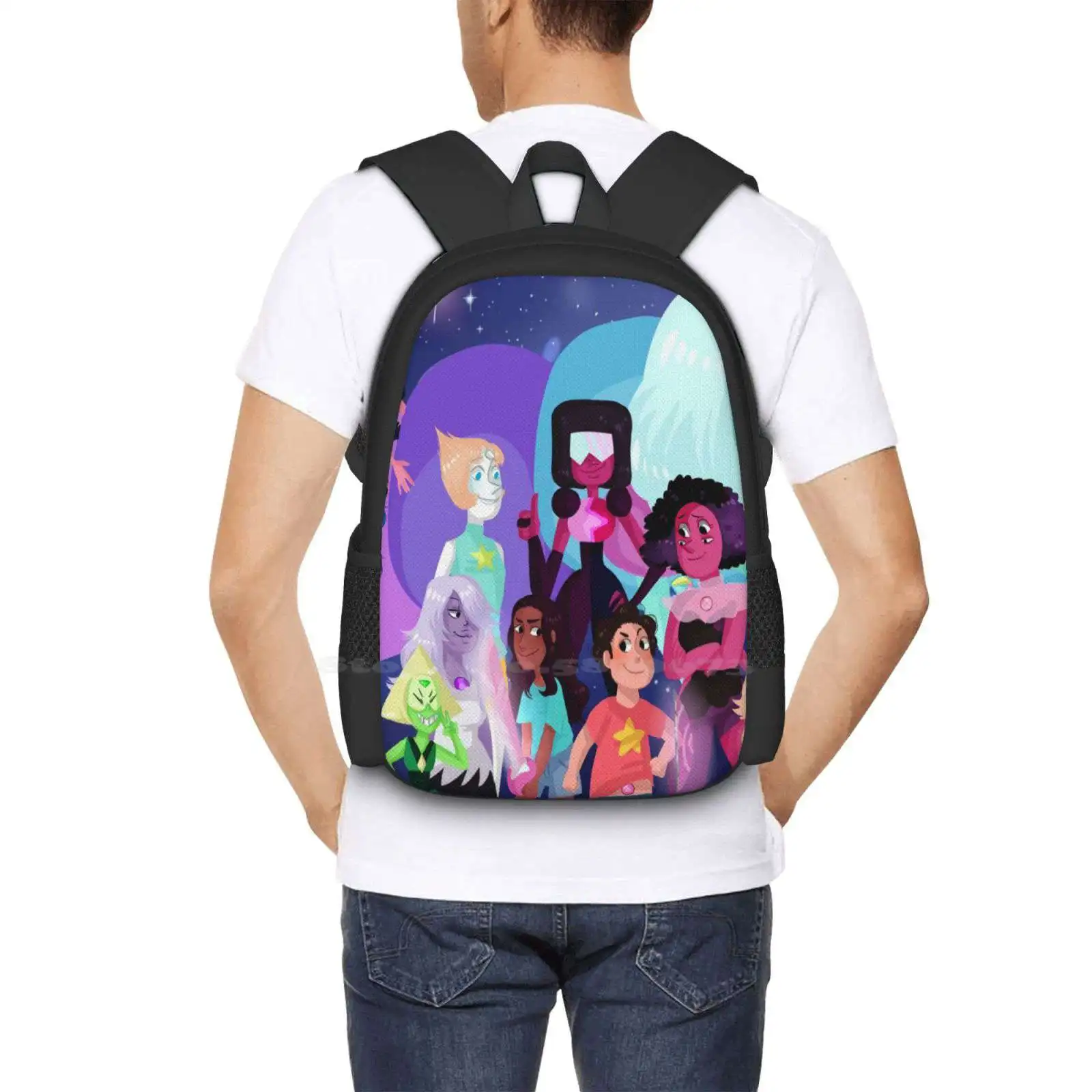 Steven Universe School Bag Big Capacity Backpack Laptop Garnet Amathyst Pearl Stevenuniverse Obyart Lapislazuli Peridot