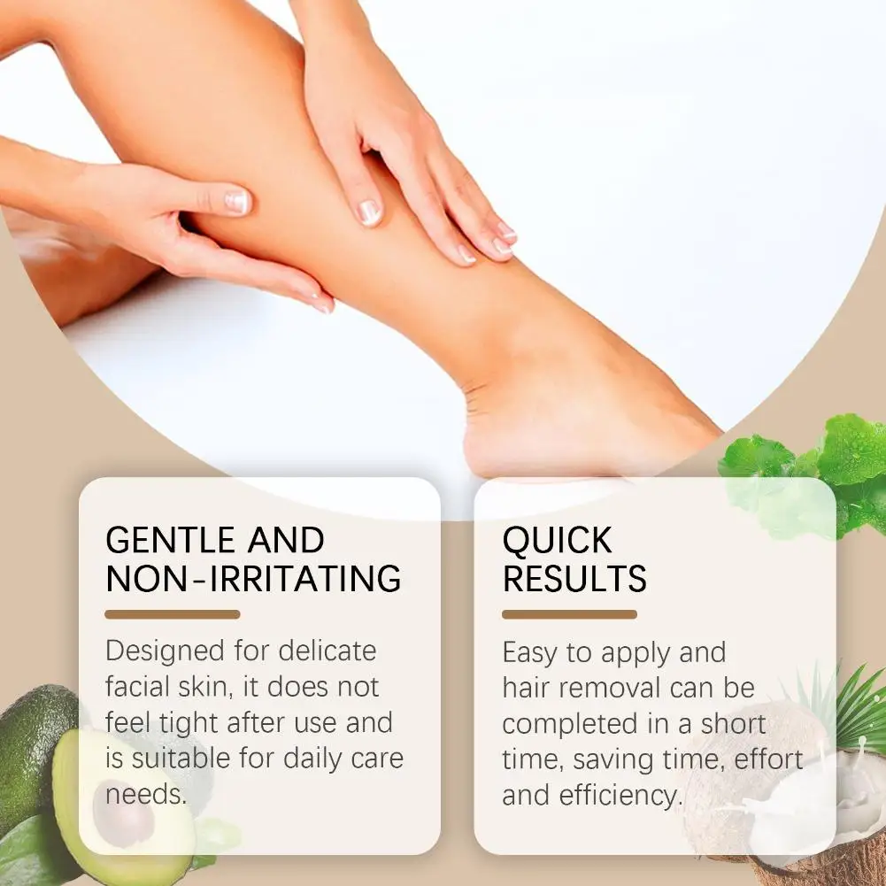 كريم إزالة شعر الوجه اللطيف من جوز الهند كريم لطيف غير مزعج يرطب يغذي كريم إزالة سريع المفعول #5