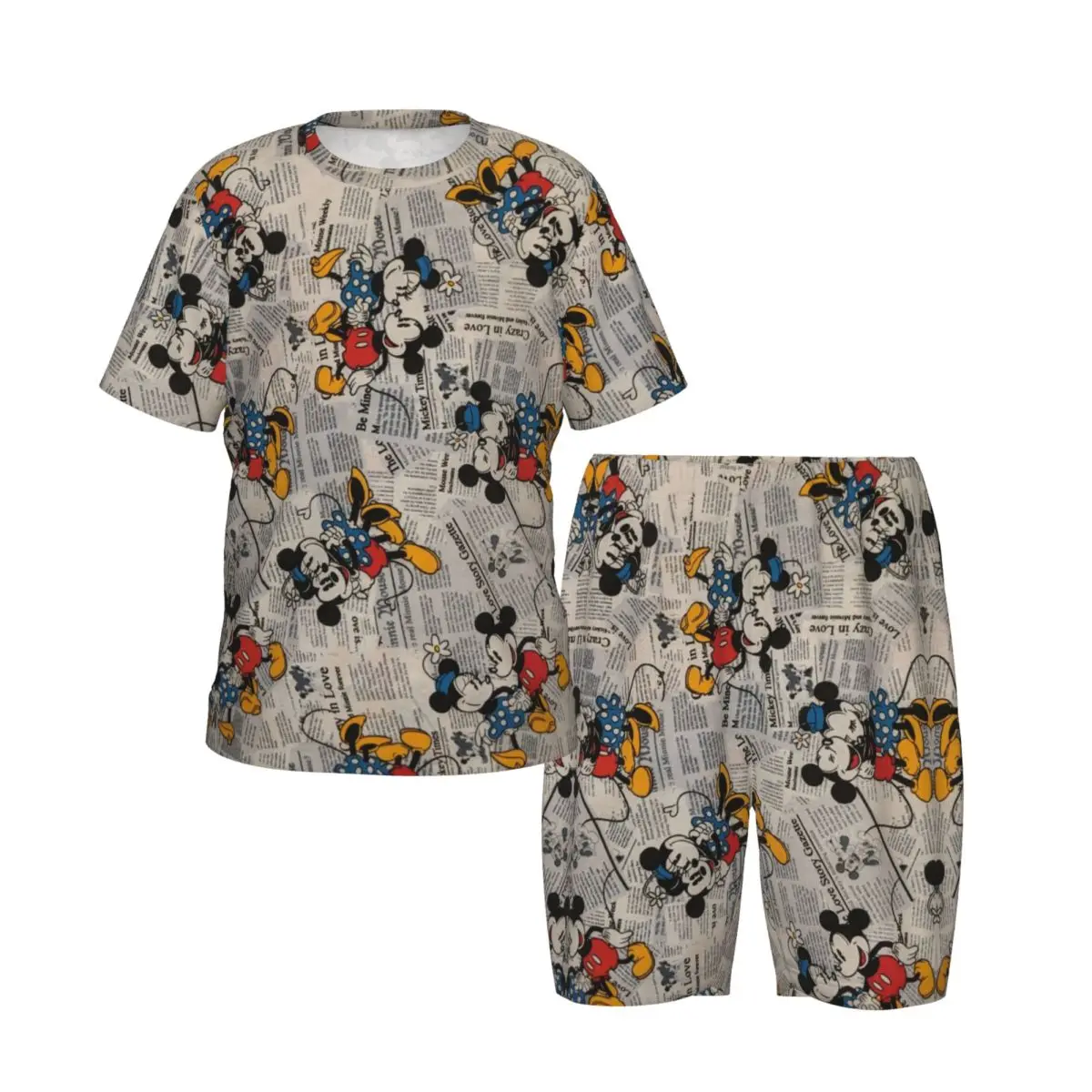 

boy's girl's Pajamas Set Mickey Down Tops and Shorts Pajama 2 Piece Pyjama Nightwear Loungewear for Summer