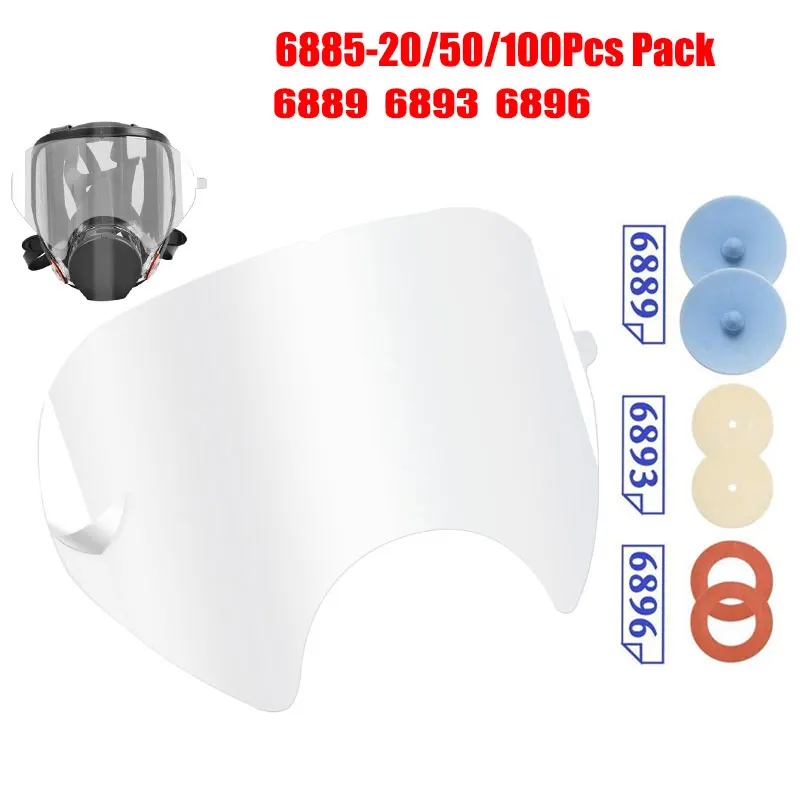 AntiScratch Protective 6885 Visor Window Screen Protector Cover Film for 3M 6800 Gas Mask Full Face Respirator Painting Spraying