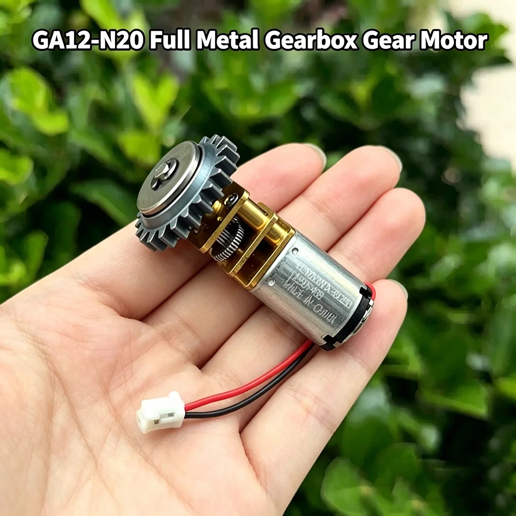 GA12-N20 N20 Mini 12mm Full Metal Gearbox Reduction Motor DC 5V 6V 1:150 Overload Protection 93-115RPM Slow Speed DIY Robot Car