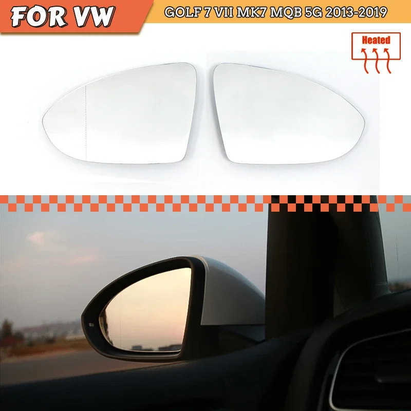 

Отличное зеркало заднего вида с подогревом Сменное стекло для Volkswagen VW Golf 7 VII MK7 MQB 5G 2013-2019 автомобильные аксессуары