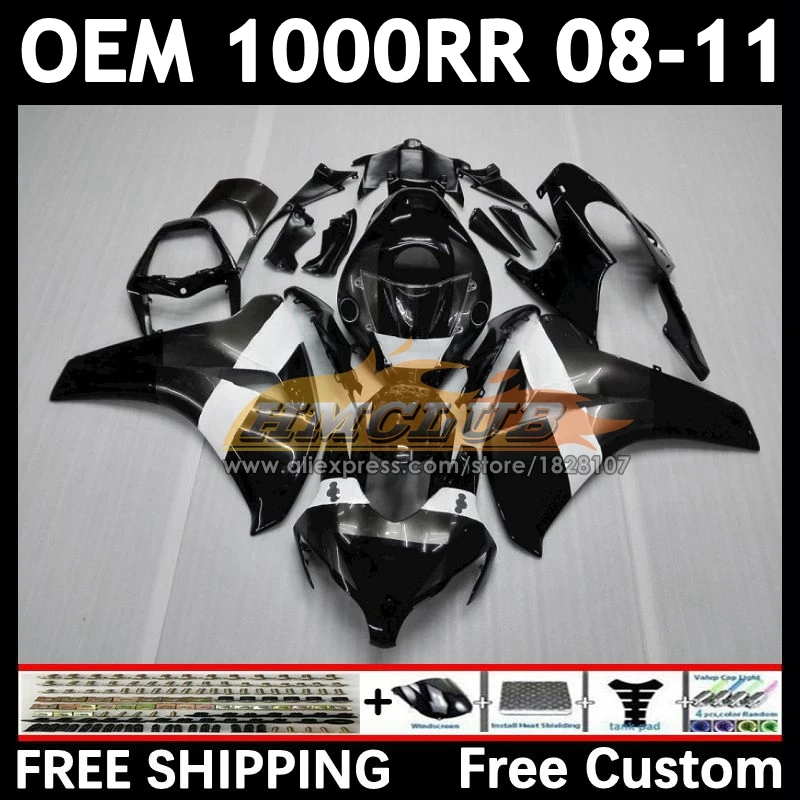 OEM Fairing For HONDA CBR1000 CBR 1000 RR CC 1000RR 77No.17 CBR1000RR 08 09 10 repsol black 11 2008 2009 2010 2011 Injection Kit