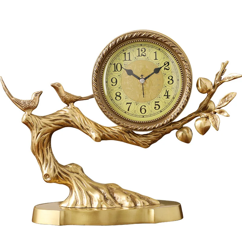 

New Chinese brass ornament living room decorative craftsman home desktop antique clock