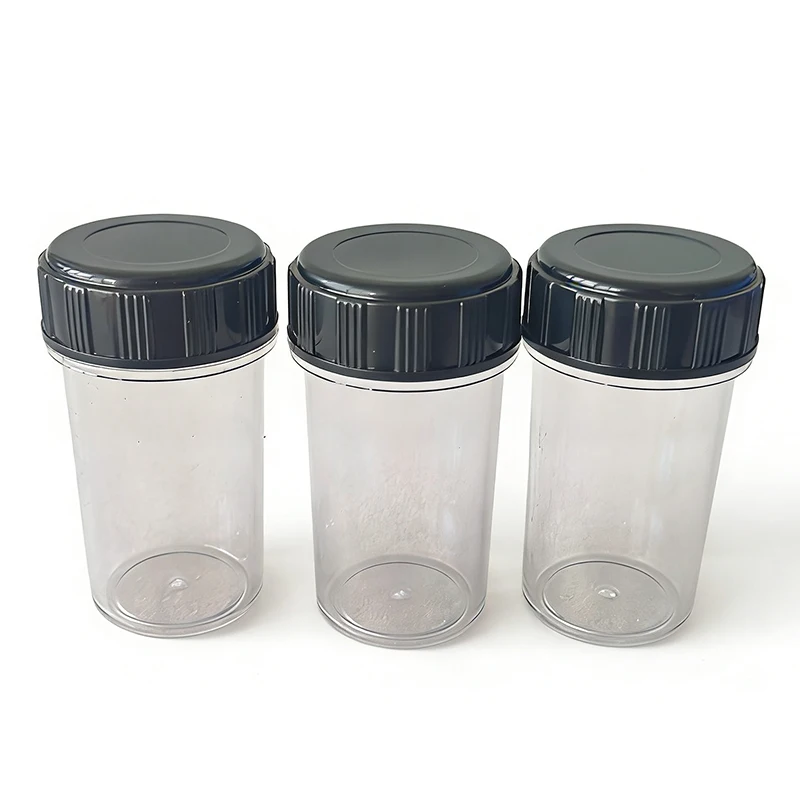 10pcs Biological Microscope Objective Lens Plastic Box 45mm 60mm 185 195 Objective Anti-Dust cover Case RMS Thread 20.3