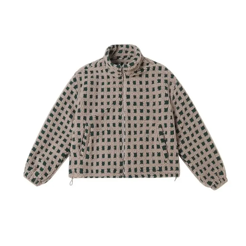Cappotto scozzese lungo Sve da donna autunno inverno Vestibilità ampia Design versatile Capispalla Faionable Cappotto da donna