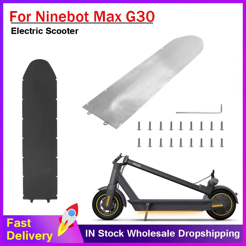 Battery Bottom Cover Pad For Ninebot MAX G30 Stainless Steel Plate Protective Cover Electric Scooter Chassis Armor Case Parts