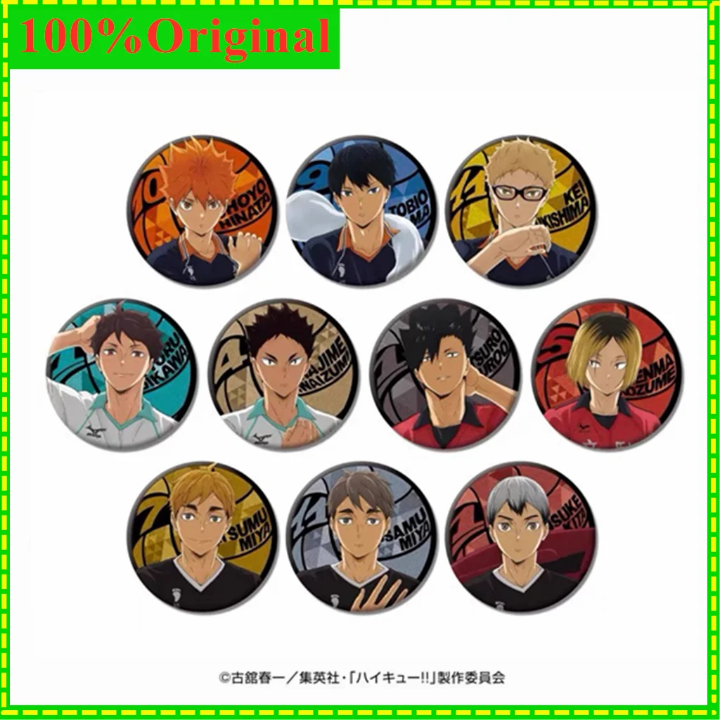 Original EnSky Haikyu!! Step Series Hinata Shoyo Kozume Kenma Hinata Syouyou Anime Figure Sparkle Pin Tinplate Toy Action Figure