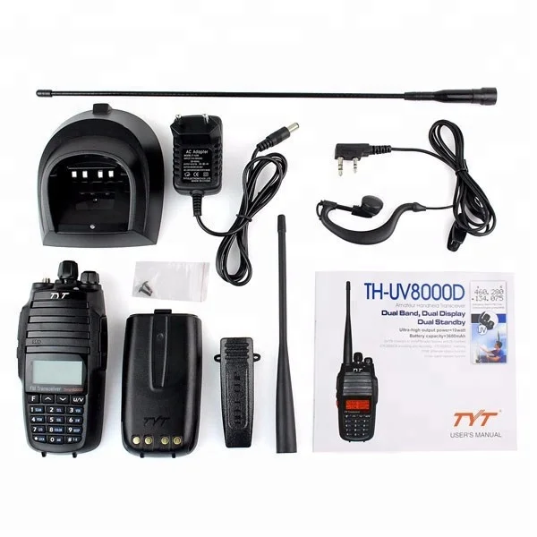 10 watts interphone radio TYT UV8000D dual band walkie talkie for sale tyt th uv8000d walkie-talkie