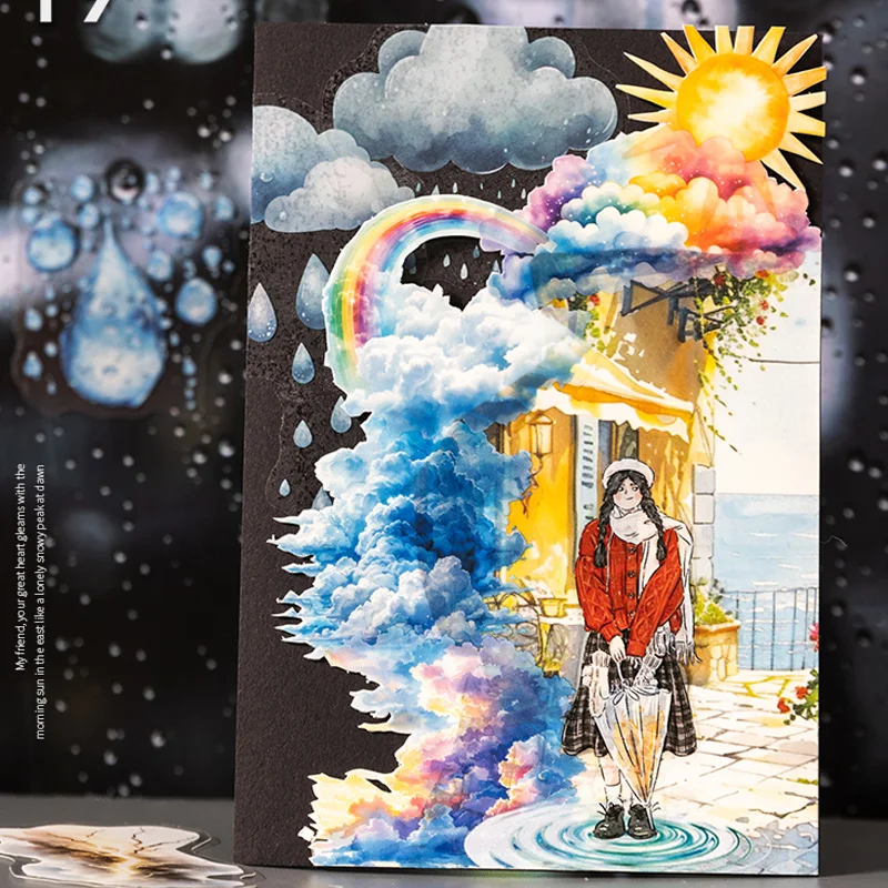 Sticker Pack 20sheets/bag Weather Forecast Logo Stickers Scrapbook Stationery DIY Handbook Mobile Phone Case Notebook Decoration