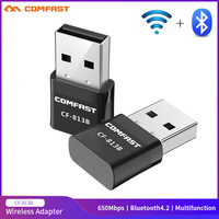 2 in 1 USB WiFi Bluetooth Wireless Adapter 650Mbps 2.4G&5.8G Dual Band Network Card WiFi BT Dongle AP Receiver for Windows Mac