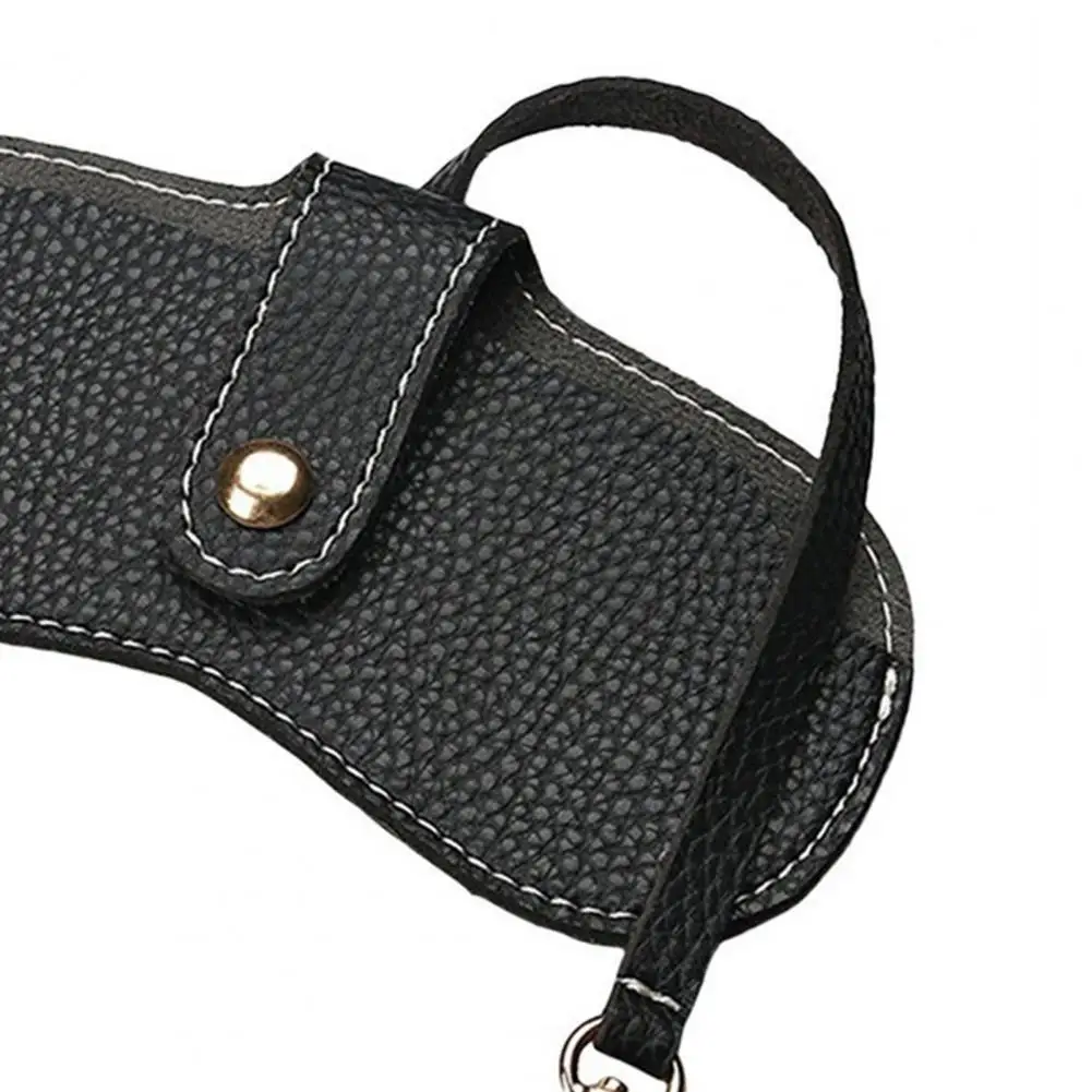 Glasses Bag with Belt Clip Soft Faux Leather Sunglasses Case Portable Glasses Holder with Keychain Hook Lightweight for Travel