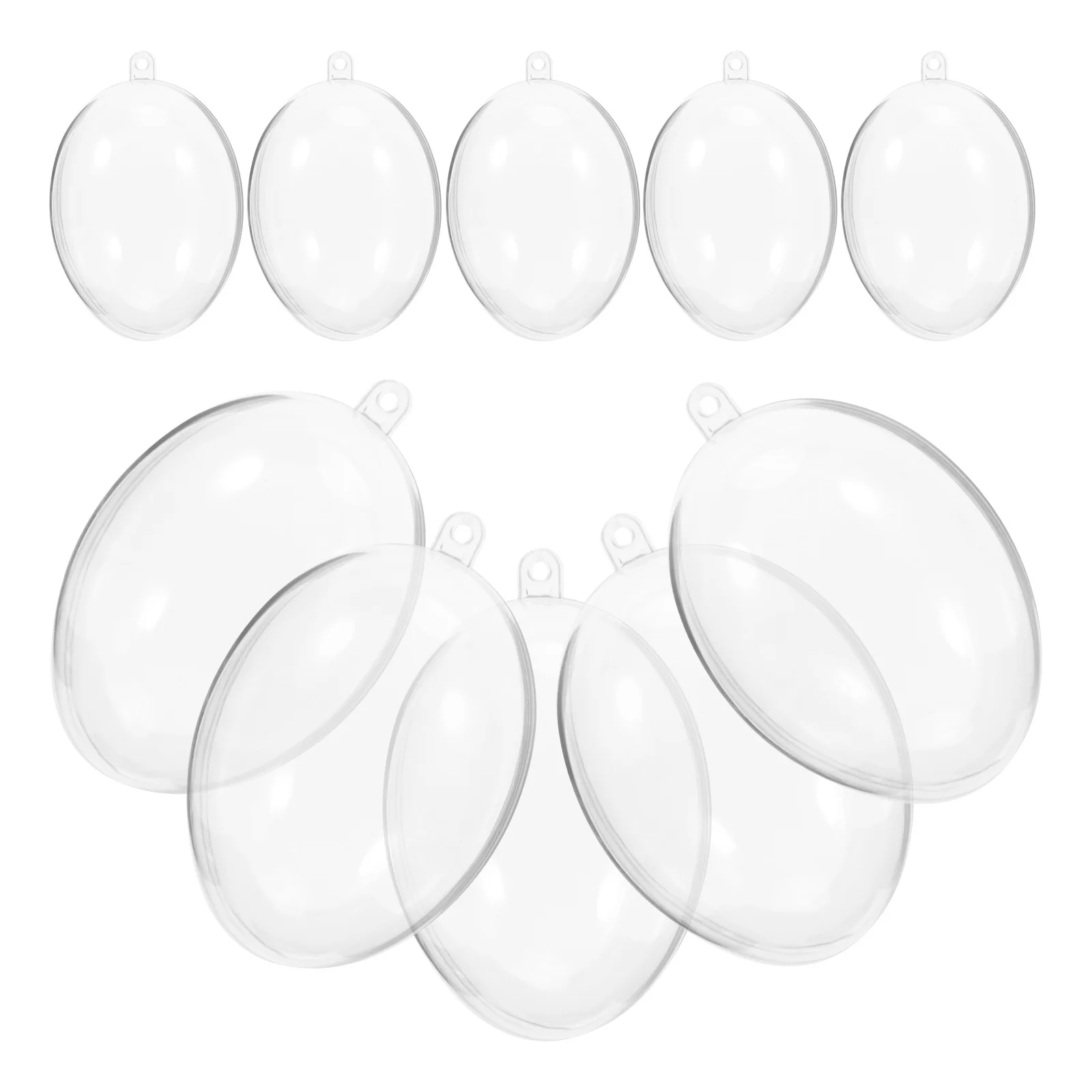 

10Pcs Clear Fillable Acrylic Ball Hanging Decor for Christmas DIY Home Wedding Party Decoration Eternal Flower Ornament Xmas